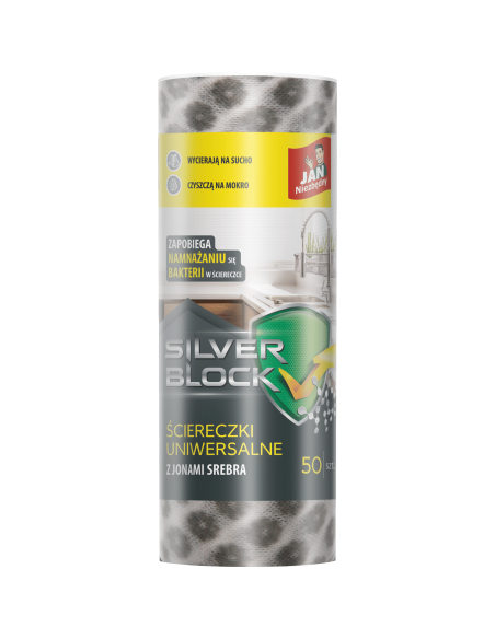 Ściereczki na rolce jony srebra 50szt Jan Niezbędny Silver Block 5900536355962