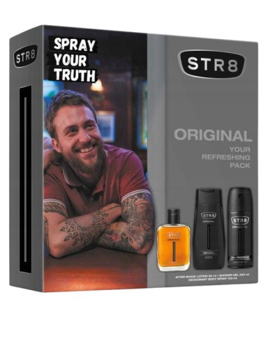 Męski zestaw prezentowy STR8 Original Woda po goleniu + Dezodorant + Żel pod prysznic - Zestawy kosmetyków