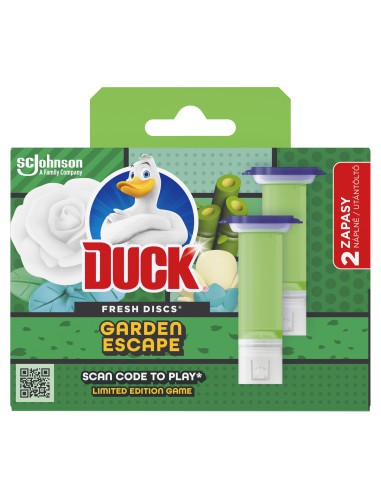 Podwójny zapas żelowych krążków do WC Duck Fresh Discs Garden Escape 2x36ml - Zawieszki i krążki do WC