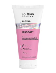 Emolientowo-proteinowa maska do włosów wysokoporowatych i zniszczonych so!flow 200ml 5907618136419