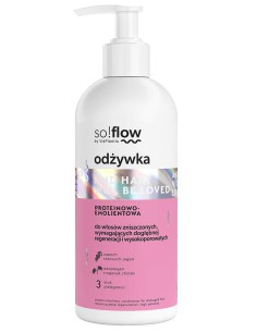 Proteinowo-emolientowa odżywka do włosów wysokoporowatych i zniszczonych so!flow 300ml 5907618136402