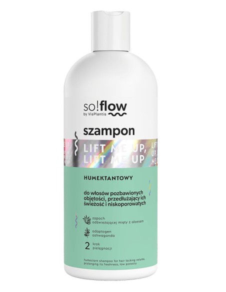 Humektantowy szampon do włosów niskoporowatych i pozbawionych objętości so!flow 300ml 5907618136334