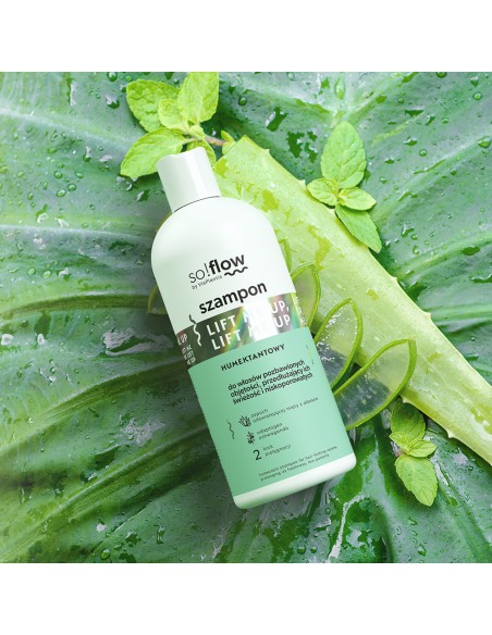 Humektantowy szampon do włosów niskoporowatych i pozbawionych objętości so!flow 300ml 5907618136334 2