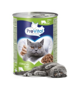 Mokra karma dla kotów po sterylizacji wołowina w sosie Prevital 415 g 5999566111792