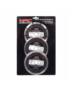 Diamentowa tarcza do cięcia na sucho betonu, ceramiki i marmuru NAC DC-3SET, 3 szt. 125 mm/22,23 mm 5902490787599 2