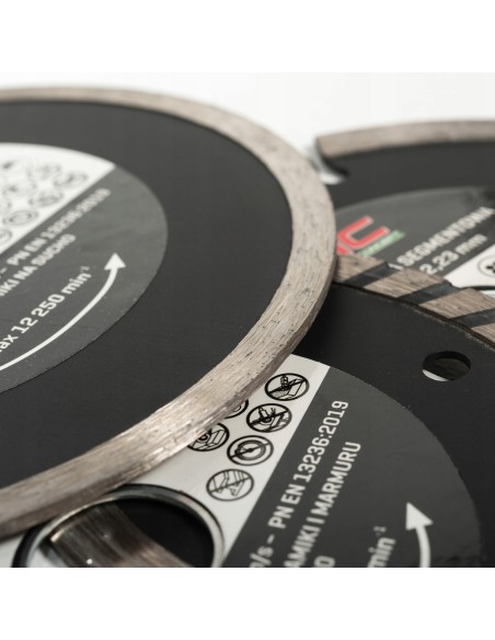 Diamentowa tarcza do cięcia na sucho betonu, ceramiki i marmuru NAC DC-3SET, 3 szt. 125 mm/22,23 mm 5902490787599 8