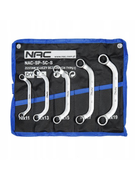 Solidny zestaw kluczy oczkowych do pomp rozrusznika NAC SP-5C-S, 5 szt. 5902490787643