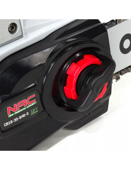 Lekka piła łańcuchowa akumulatorowa NAC CB18E-30-B40-S 18V, 30 cm 12" + akumulator z ładowarką 5900607535736 10