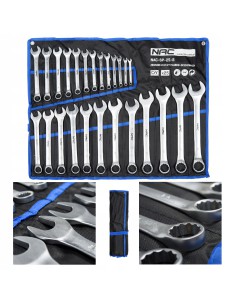 Stalowy zestaw kluczy płasko-oczkowych NAC SP-25-S, rozm. 6 do 32 mm 5902490787650