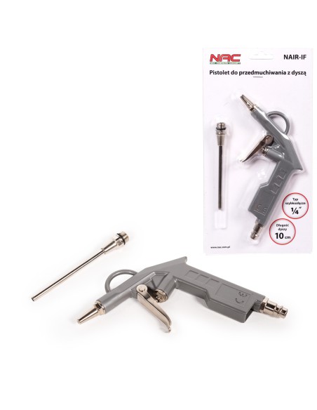 Pistolet pneumatyczny do kompresora do przedmuchiwania NAC NAIR-IF, dysza 10 cm 5902490787537