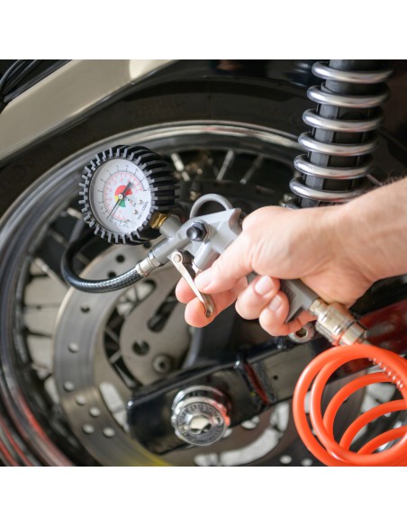 Solidny pistolet do pompowania kół z manometrem NAC NAIR-GP, dł. 34 cm 1/4 0-12 bar 5902490787520 7