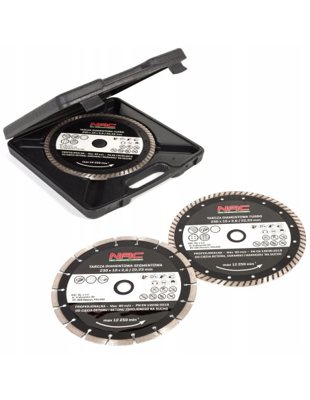 Profesjonalna tarcza diamentowa NAC DC-2SET, 230 mm/22,23 mm - 2 szt. 5902490788527