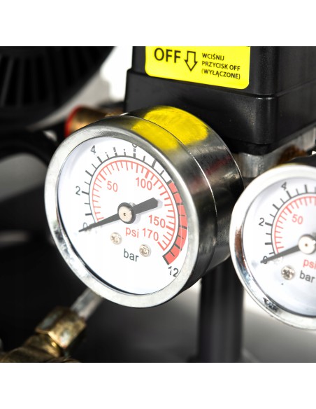 Cichy kompresor bezolejowy NAC OF-SL-50-1.5-IN, zbiornik 50 l - 1500 W 5902490787766 8