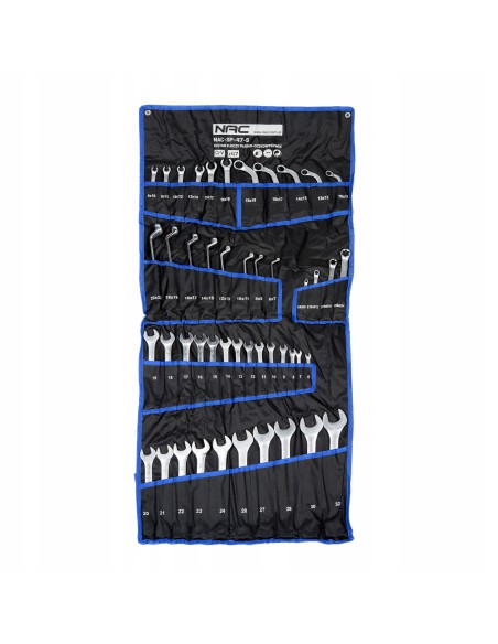 Duży zestaw różnorodnych kluczy płasko-oczkowych NAC SP-47-S, 47 el. 5902490787612 3