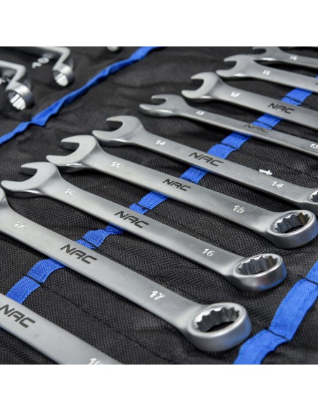 Duży zestaw różnorodnych kluczy płasko-oczkowych NAC SP-47-S, 47 el. 5902490787612 9