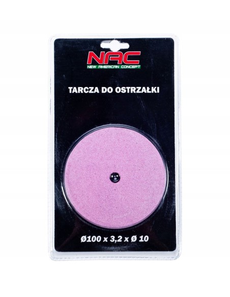 Wysokiej jakości tarcza do ostrzałki łańcucha tnącego NAC D-100F, 100x3,2x10 mm 5902067855447