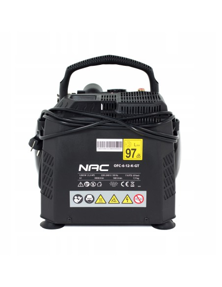 Lekki i wydajny kompresor bezolejowy NAC OFC-6-12-K-GT + zestaw akcesoriów 5902490743168 7