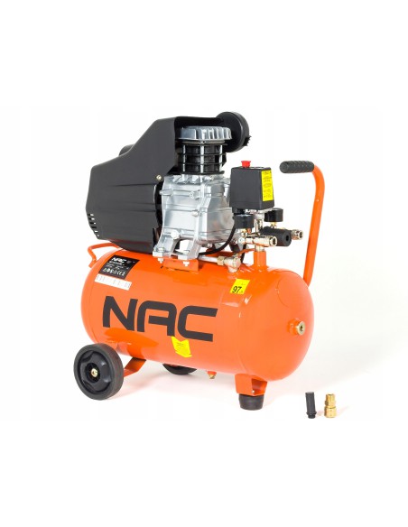 Solidny kompresor olejowy NAC OLC-24-15-K-OW, 1500 W + zestaw akcesoriów pneumatycznych 5900607534555 3