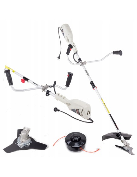 Lekka i cicha podkaszarka elektryczna NAC BE140-SW-S + głowica tnąca i pas na ramię 5902067856314