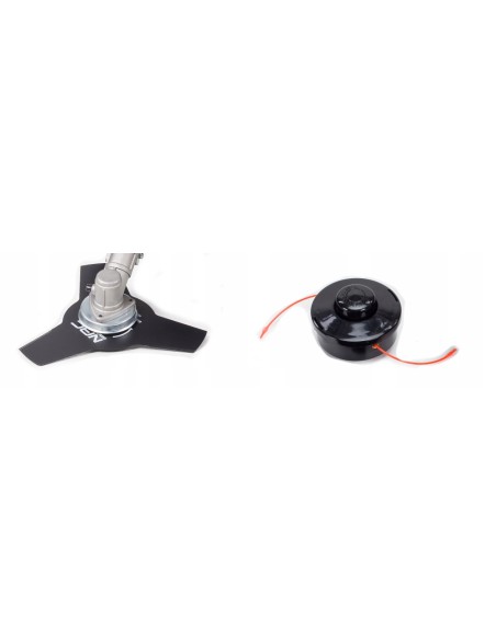 Lekka i cicha podkaszarka elektryczna NAC BE140-SW-S + głowica tnąca i pas na ramię 5902067856314 8