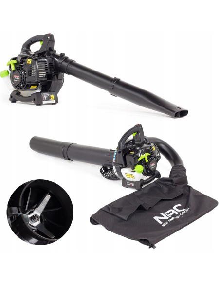 Mocny odkurzacz ogrodowy z funkcją dmuchawy i rozdrabniacza liści NAC BVP260-1-Y 5907510481686 2