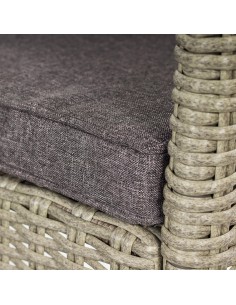 Zestaw beżowych mebli ogrodowych z technorattanu Meven - 2 fotele + sofa + ława 5902490785052 2