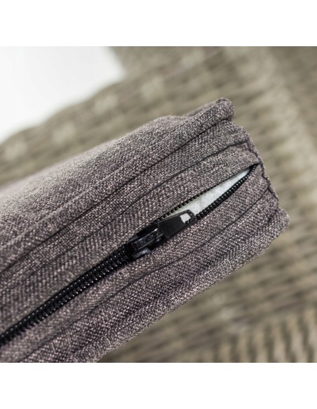 Zestaw beżowych mebli ogrodowych z technorattanu Meven - 2 fotele + sofa + ława 5902490785052 4