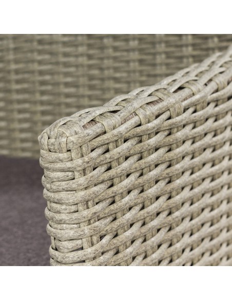 Zestaw beżowych mebli ogrodowych z technorattanu Meven - 2 fotele + sofa + ława 5902490785052 10