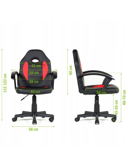 Obrotowy fotel biurowy z ekoskóry GRAMMY Meven 5900607538850 2