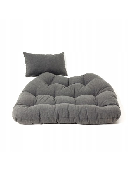 Grafitowa poduszka na fotel podwieszany kokon, zagłówek + siedzisko Prima Grafit Meven 5900607535828 2