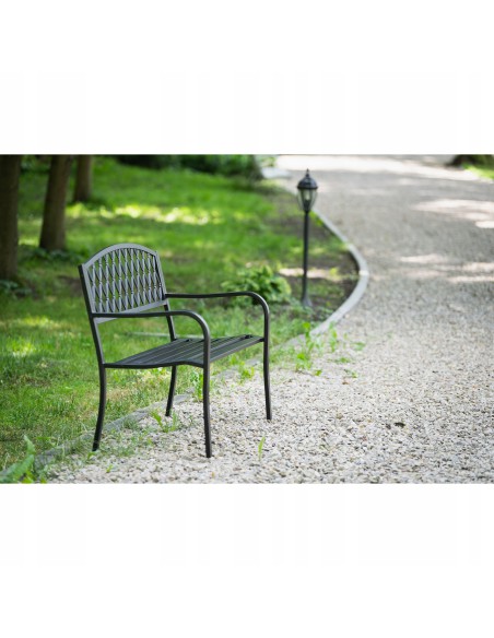 Metalowa ławka ogrodowa Bellina 127 cm 5902490784819 5