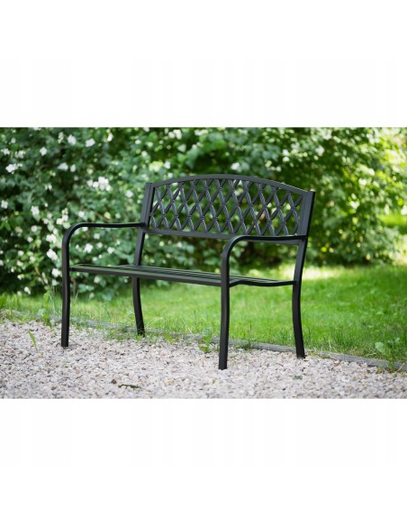Metalowa ławka ogrodowa Bellina 127 cm 5902490784819 7