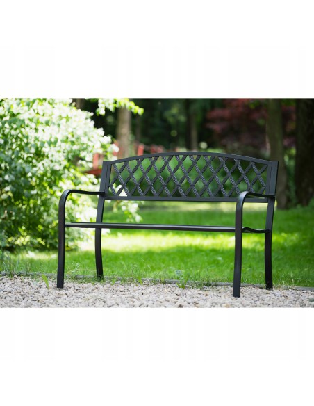 Metalowa ławka ogrodowa Bellina 127 cm 5902490784819 8