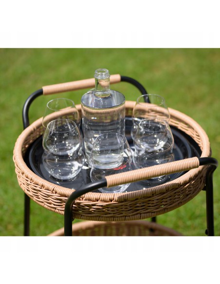 Barek ogrodowy na kółkach z technorattanu MEVEN, 50×66 cm 5902490785120 8