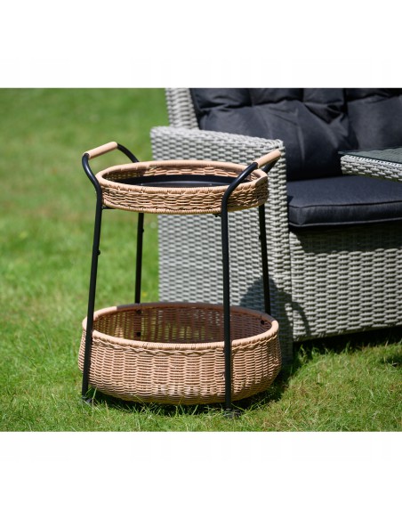 Barek ogrodowy na kółkach z technorattanu MEVEN, 50×66 cm 5902490785120 9