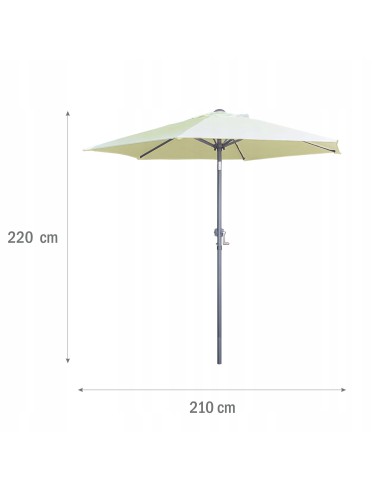 Przeciwsłoneczny parasol ogrodowy plażowy łamany Evelo Écru Meven 210 x 220 cm 5902490786868 9