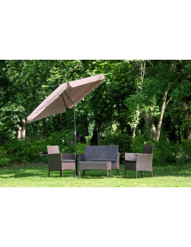 Przechylny parasol ogrodowy Ibiza Mokka Meven 210 x 140 x 235  cm 5902490786820 7