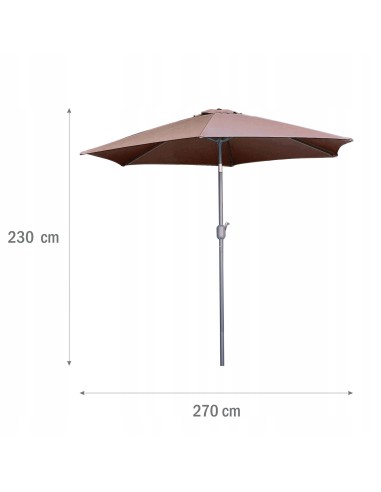 Łamany parasol ogrodowy Giotto Mokka Meven 270 x 230 cm 5902490786745 4