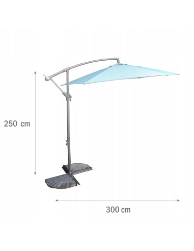 Morski parasol ogrodowy z wysięgnikiem Barbados Meven 300 x 250 cm 5902490786622 5