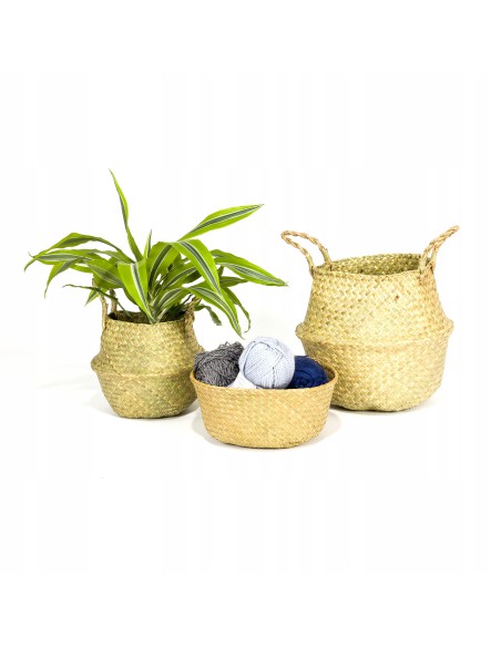 Boho osłonka na doniczkę z trawy morskiej Meven Home & Garden 30×30×26 cm 5902490743380 2