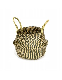 Boho osłonka na doniczkę kosz z trawy morskiej Meven Home & Garden 35 × 35 × 14/28 cm 5902490743403