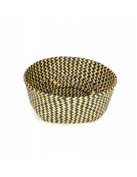 Kosz z trawy morskiej BOHO CHECKERED 30 × 30 × 13/26 cm Meven Home & Garden 5902490743410 5