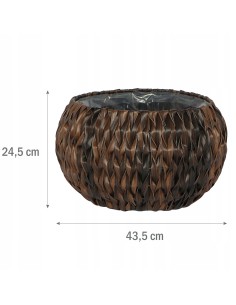 Donica Technorattan 43,5x24,5cm Okrągła 5900607539048 2