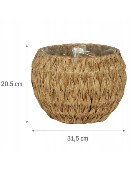 Technorattanowa donica okrągła 31,5 x 20,5 cm 5900607539055 2