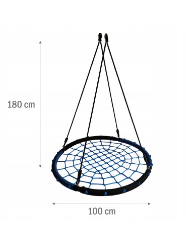 Solidne bocianie gniazdo huśtawka ogrodowa EMU BLUE Meven, śr. 100 cm 5900607534456 11