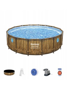 Duży basen ogrodowy na stelażu z pompą filtrującą BESTWAY Power Steel™ Swim Vista Series™ II, 488x122 cm 6941607311332 2