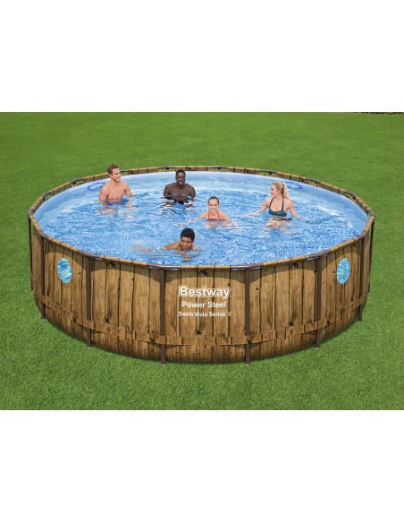 Duży basen ogrodowy na stelażu z pompą filtrującą BESTWAY Power Steel™ Swim Vista Series™ II, 488x122 cm - Baseny na stelażu Duży basen ogrodowy na stelażu z pompą filtrującą BESTWAY Power Steel™ Swim Vista Series™ II, 488x122 cm 6941607311332 3