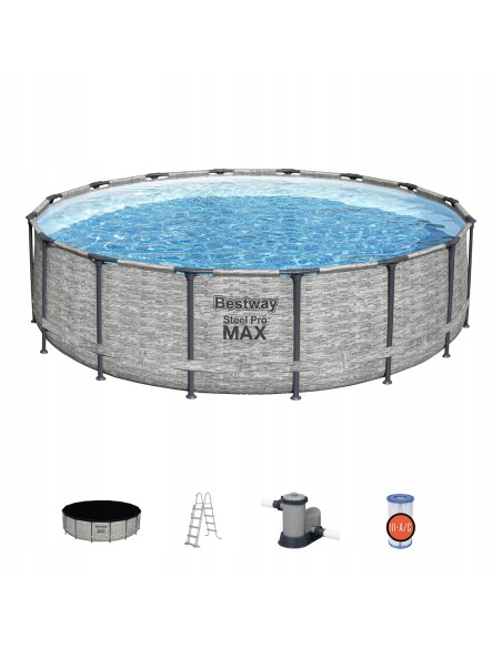 Duży basen ogrodowy na stelażu Steel Pro MAX™ BESTWAY, 488x122 cm 6941607311516