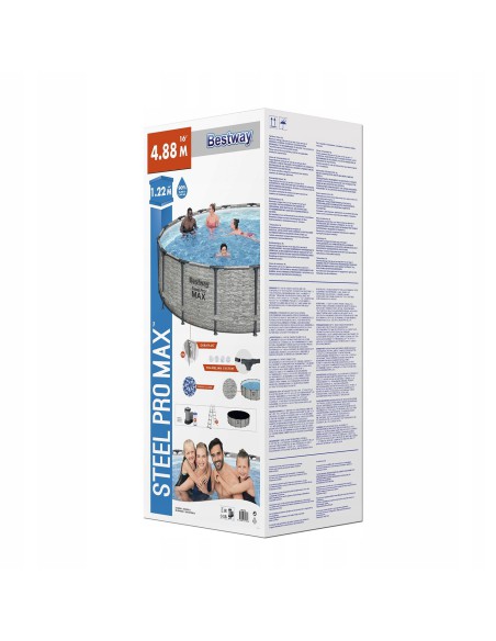 Duży basen ogrodowy na stelażu Steel Pro MAX™ BESTWAY, 488x122 cm 6941607311516 8