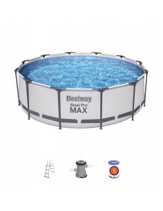 Solidny basen ogrodowy na stelażu BESTWAY Steel Pro MAX ™ Frame Pool, 366x100 cm 6942138982435